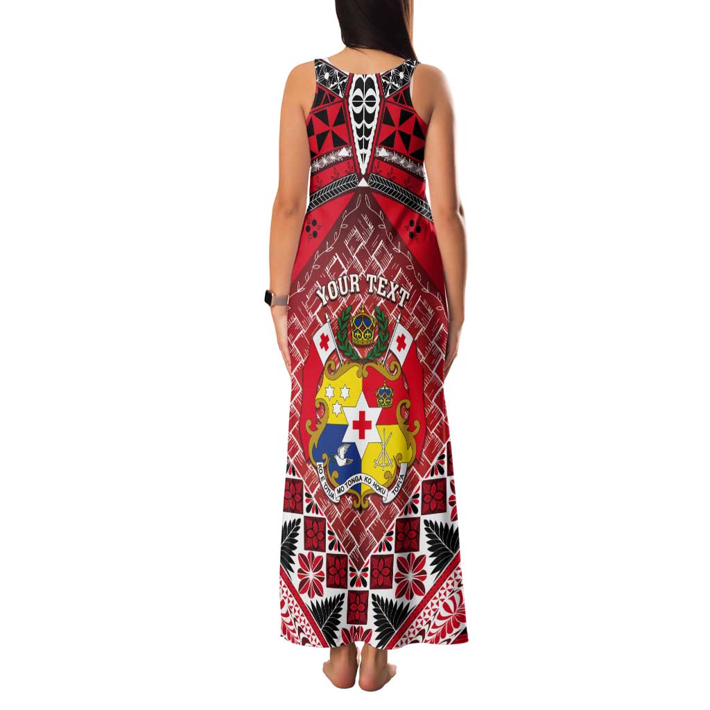 Personalised Tonga Constitution Day Tank Maxi Dress 150 Years Jubilee - Polynesian Pride