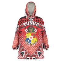 Personalised Tonga Constitution Day Wearable Blanket Hoodie 150 Years Jubilee LT05 One Size Red - Polynesian Pride