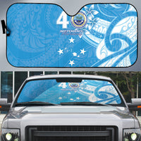 FSM Micronesia Auto Sun Shade 40th Independence Anniversary LT05 Blue - Polynesian Pride