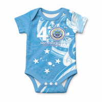 FSM Micronesia Baby Onesie 40th Independence Anniversary LT05 Blue - Polynesian Pride