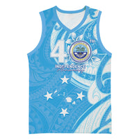 FSM Micronesia Basketball Jersey 40th Independence Anniversary LT05 Unisex Blue - Polynesian Pride