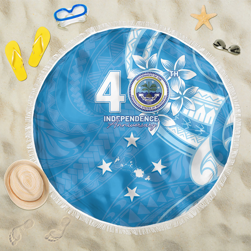 FSM Micronesia Beach Blanket 40th Independence Anniversary LT05 One Size 150cm Blue - Polynesian Pride
