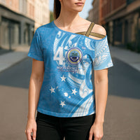 FSM Micronesia Cross Shoulder Shirt 40th Independence Anniversary LT05 - Polynesian Pride