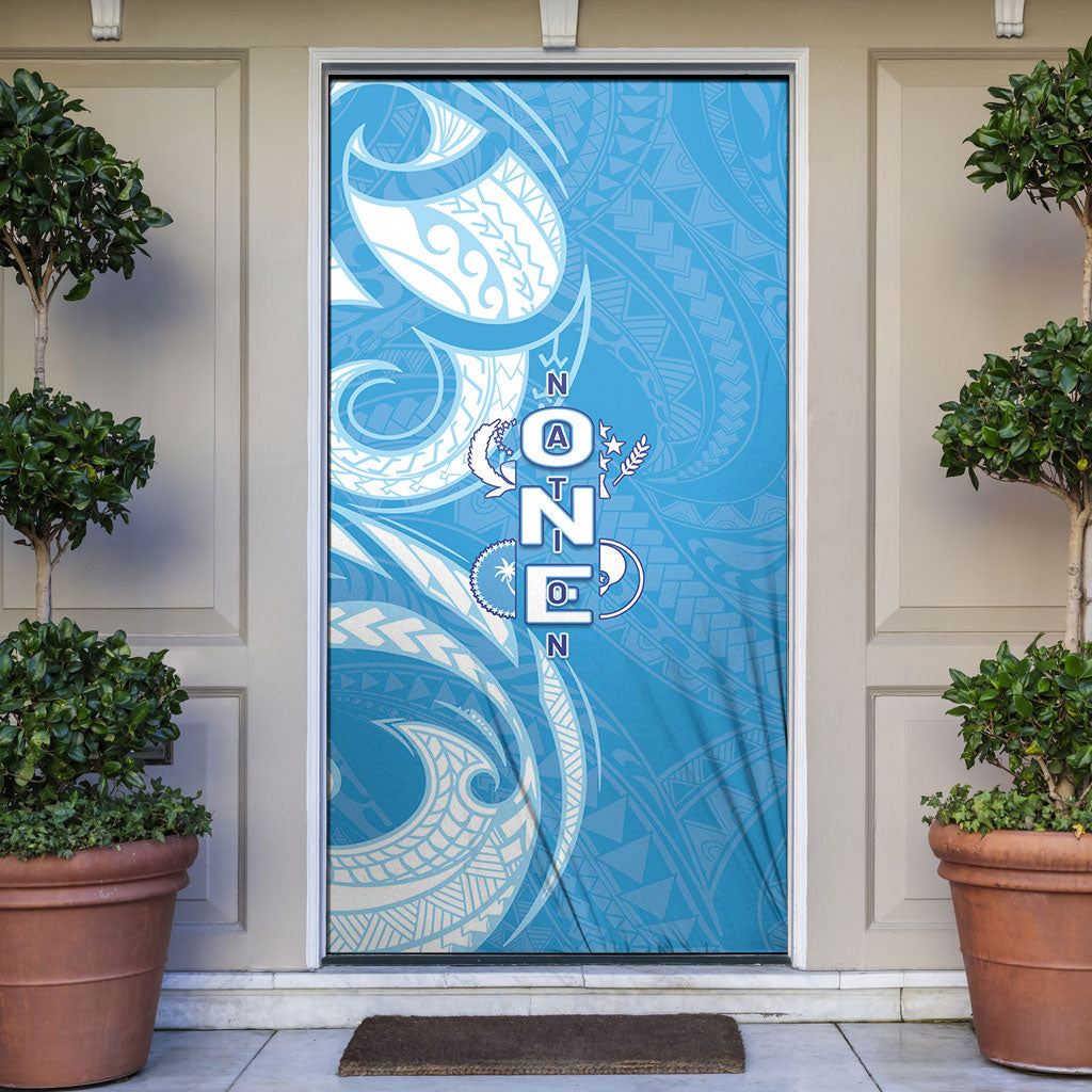 FSM Micronesia Door Cover 40th Independence Anniversary LT05 Blue - Polynesian Pride