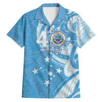 FSM Micronesia Hawaiian Shirt 40th Independence Anniversary LT05 Blue - Polynesian Pride