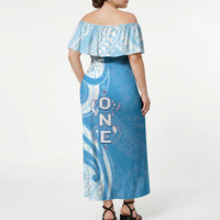 FSM Micronesia Off Shoulder Maxi Dress 40th Independence Anniversary LT05 - Polynesian Pride