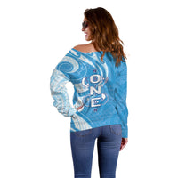 FSM Micronesia Off Shoulder Sweater 40th Independence Anniversary LT05 - Polynesian Pride