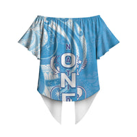 FSM Micronesia Off Shoulder Wrap Waist Top 40th Independence Anniversary LT05 - Polynesian Pride