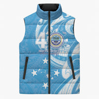 FSM Micronesia Sleeveless Puffer Jacket 40th Independence Anniversary LT05 Unisex Blue - Polynesian Pride