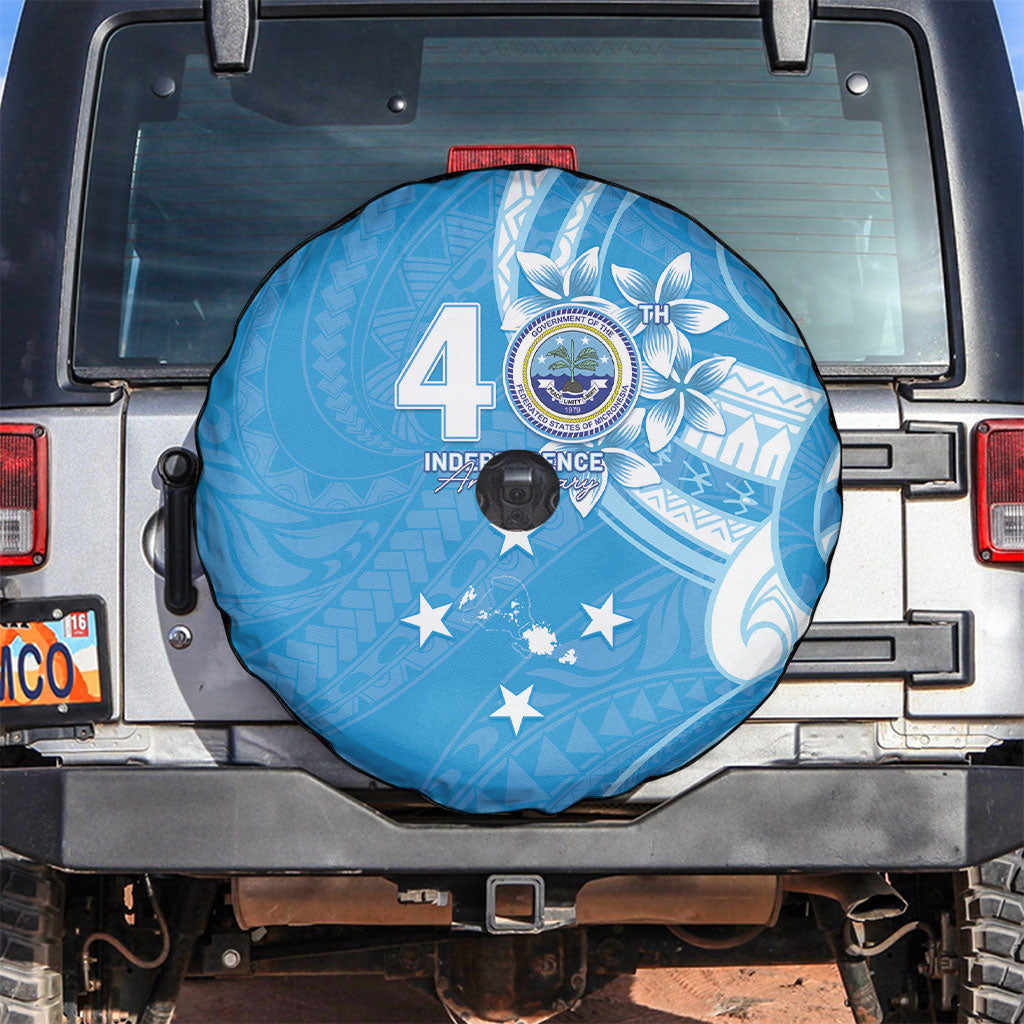 FSM Micronesia Spare Tire Cover 40th Independence Anniversary LT05 Blue - Polynesian Pride