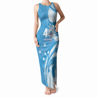 FSM Micronesia Tank Maxi Dress 40th Independence Anniversary LT05 Women Blue - Polynesian Pride