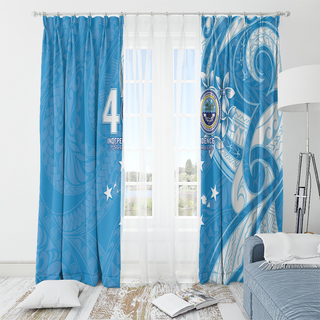 FSM Micronesia Window Curtain 40th Independence Anniversary LT05 - Polynesian Pride