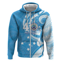 FSM Micronesia Zip Hoodie 40th Independence Anniversary LT05 Zip Hoodie Blue - Polynesian Pride