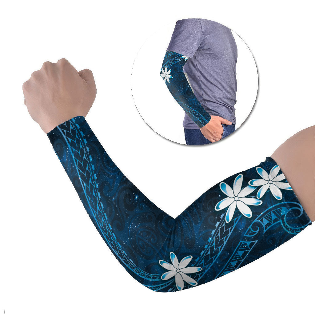 Tahiti Matarii Arm Sleeves Tahitian Spring Blue Galaxy LT05 Set of 2 Blue - Polynesian Pride