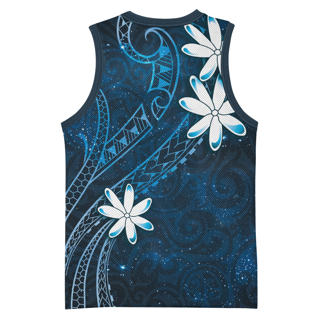 Tahiti Matarii Basketball Jersey Tahitian Spring Blue Galaxy LT05 - Polynesian Pride