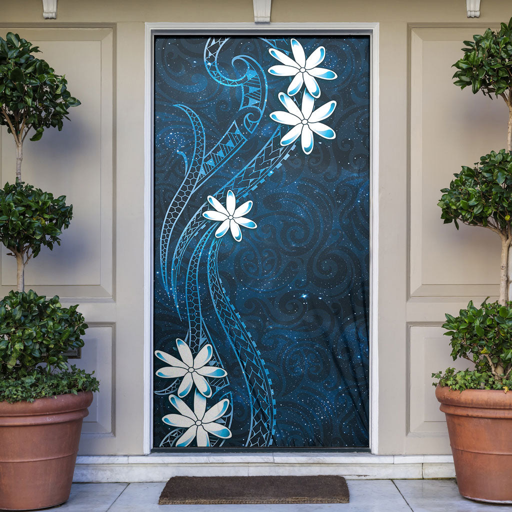 Tahiti Matarii Door Cover Tahitian Spring Blue Galaxy LT05 Blue - Polynesian Pride
