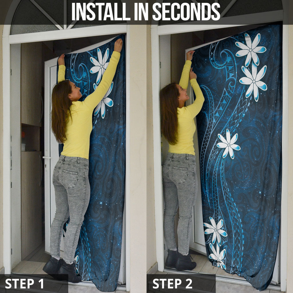 Tahiti Matarii Door Cover Tahitian Spring Blue Galaxy LT05 - Polynesian Pride