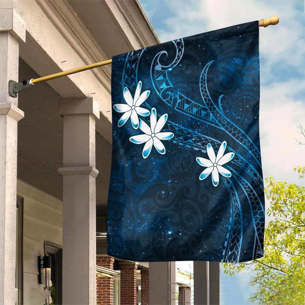 Tahiti Matarii Garden Flag Tahitian Spring Blue Galaxy LT05 House Flag Blue - Polynesian Pride