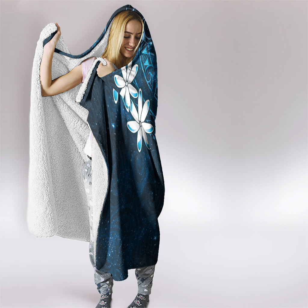Tahiti Matarii Hooded Blanket Tahitian Spring Blue Galaxy LT05 - Polynesian Pride