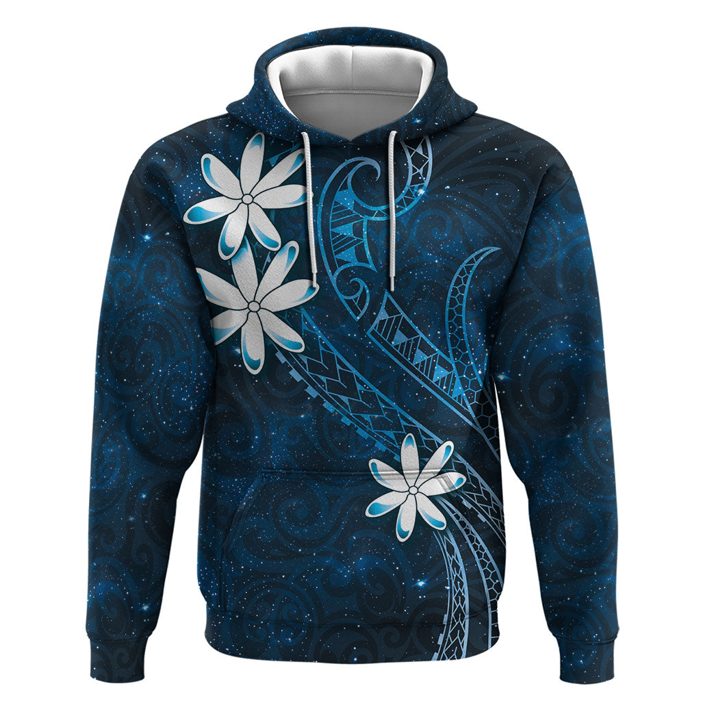 Tahiti Matarii Hoodie Tahitian Spring Blue Galaxy LT05 Pullover Hoodie Blue - Polynesian Pride