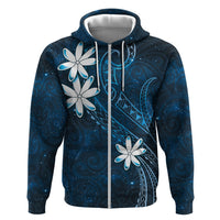 Tahiti Matarii Hoodie Tahitian Spring Blue Galaxy LT05 Zip Hoodie Blue - Polynesian Pride