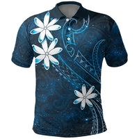 Tahiti Matarii Polo Shirt Tahitian Spring Blue Galaxy LT05 Blue - Polynesian Pride