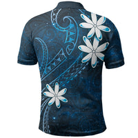 Tahiti Matarii Polo Shirt Tahitian Spring Blue Galaxy LT05 - Polynesian Pride