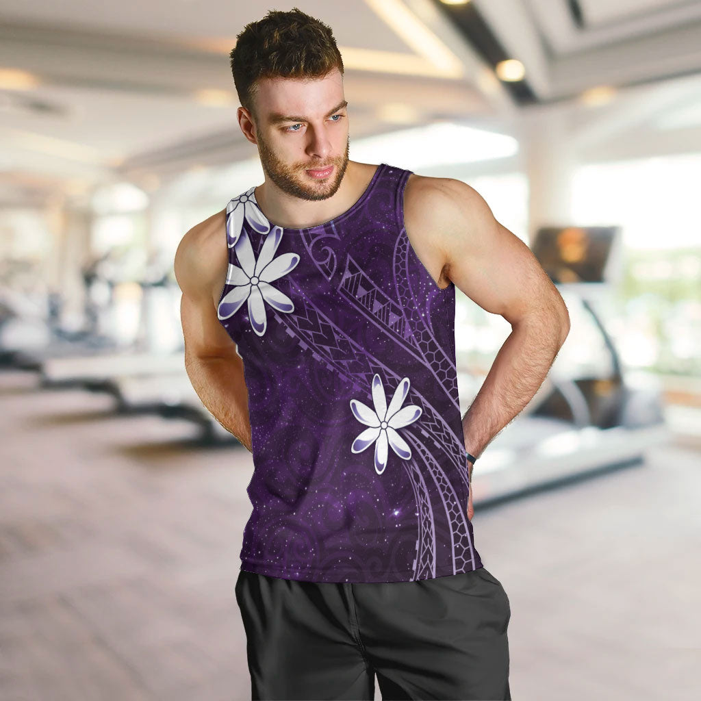 Tahiti Matarii Men Tank Top Tahitian Spring Purple Galaxy LT05 Purple - Polynesian Pride