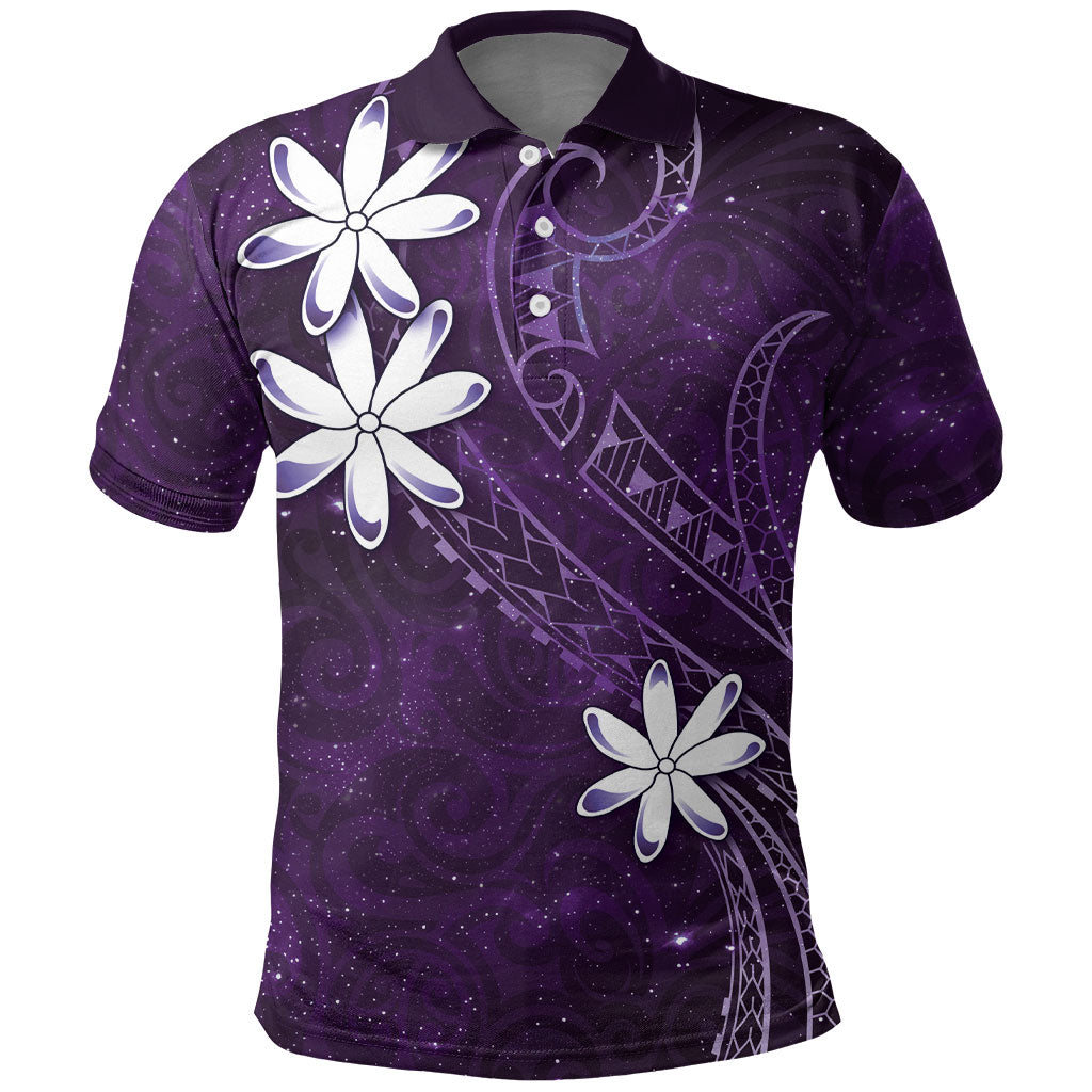 Tahiti Matarii Polo Shirt Tahitian Spring Purple Galaxy LT05 Purple - Polynesian Pride