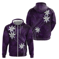 Tahiti Matarii Zip Hoodie Tahitian Spring Purple Galaxy LT05 - Polynesian Pride