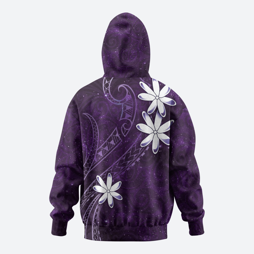 Tahiti Matarii Zip Hoodie Tahitian Spring Purple Galaxy LT05 - Polynesian Pride