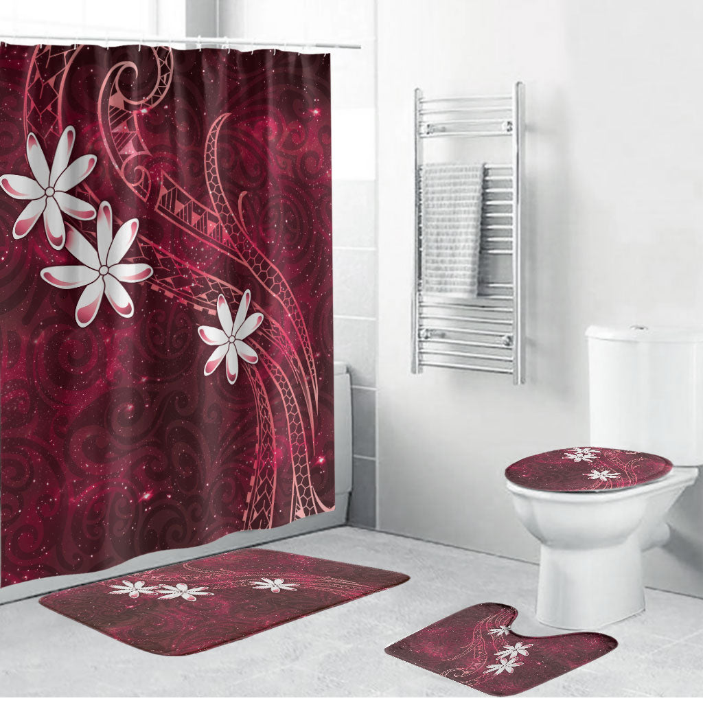 Tahiti Matarii Bathroom Set Tahitian Spring Red Galaxy LT05 Bathroom Set (4 pcs) Red - Polynesian Pride