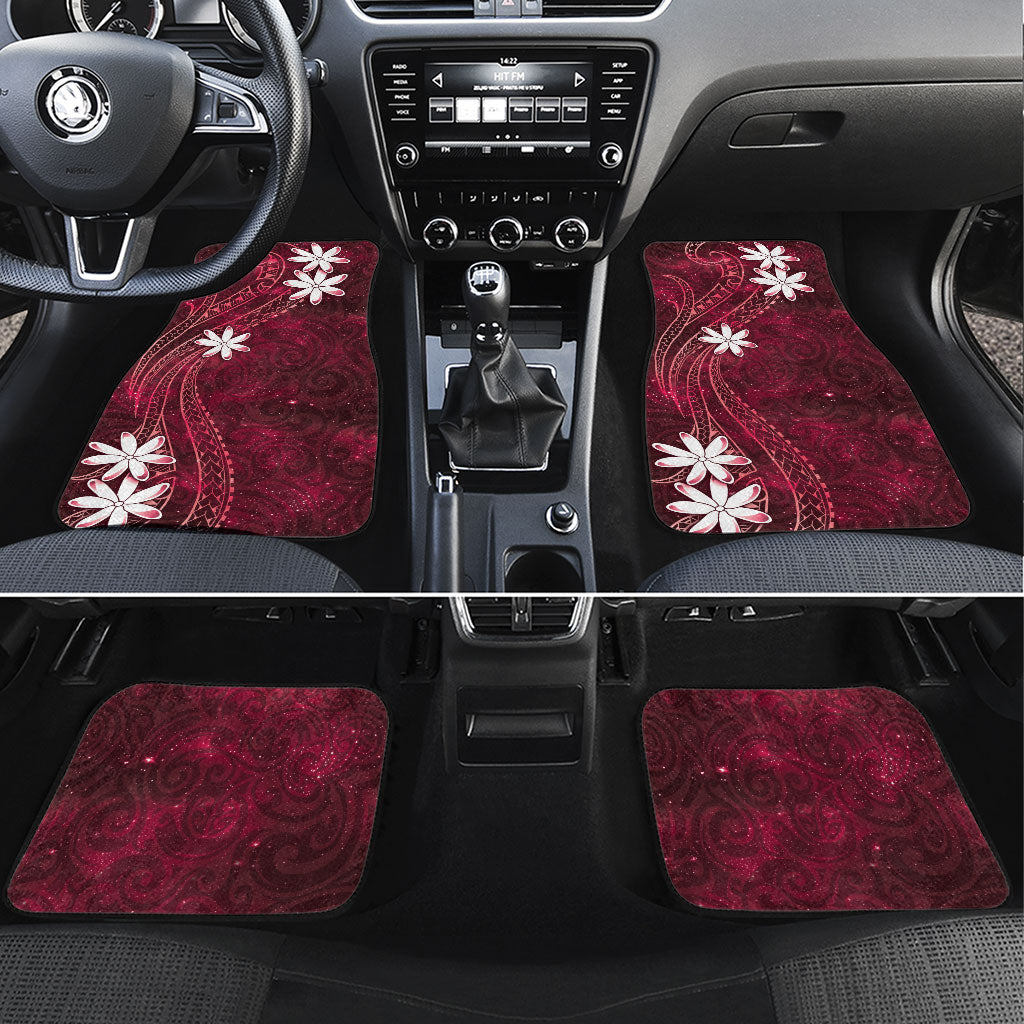 Tahiti Matarii Car Mats Tahitian Spring Red Galaxy LT05 Set 4pcs Red - Polynesian Pride