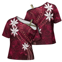 Tahiti Matarii Cross Shoulder Shirt Tahitian Spring Red Galaxy LT05 - Polynesian Pride