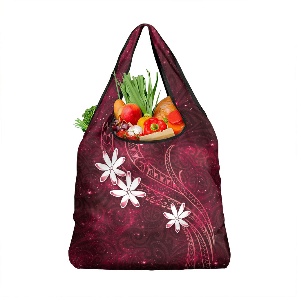 Tahiti Matarii Grocery Bag Tahitian Spring Red Galaxy LT05 1-pack One Size Red - Polynesian Pride