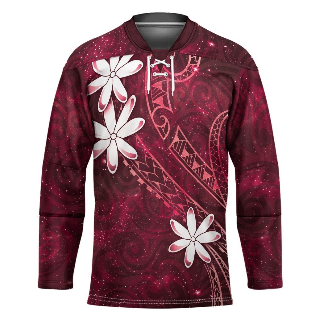 Tahiti Matarii Hockey Jersey Tahitian Spring Red Galaxy LT05 Unisex Red - Polynesian Pride
