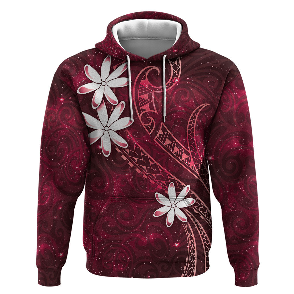 Tahiti Matarii Hoodie Tahitian Spring Red Galaxy LT05 Pullover Hoodie Red - Polynesian Pride