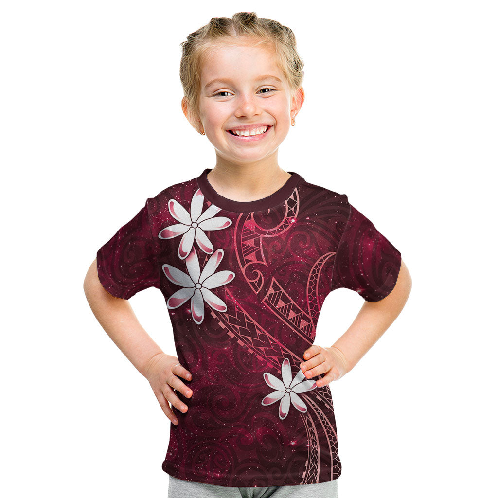 Tahiti Matarii Kid T Shirt Tahitian Spring Red Galaxy LT05 Red - Polynesian Pride