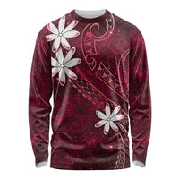 Tahiti Matarii Long Sleeve Shirt Tahitian Spring Red Galaxy LT05 Unisex Red - Polynesian Pride