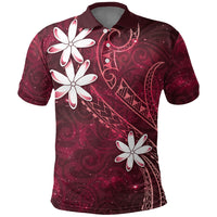 Tahiti Matarii Polo Shirt Tahitian Spring Red Galaxy LT05 Red - Polynesian Pride