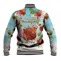 Hawaii Thanksgiving Baseball Jacket Funny Turkey Dabbing Dance LT05 - Polynesian Pride