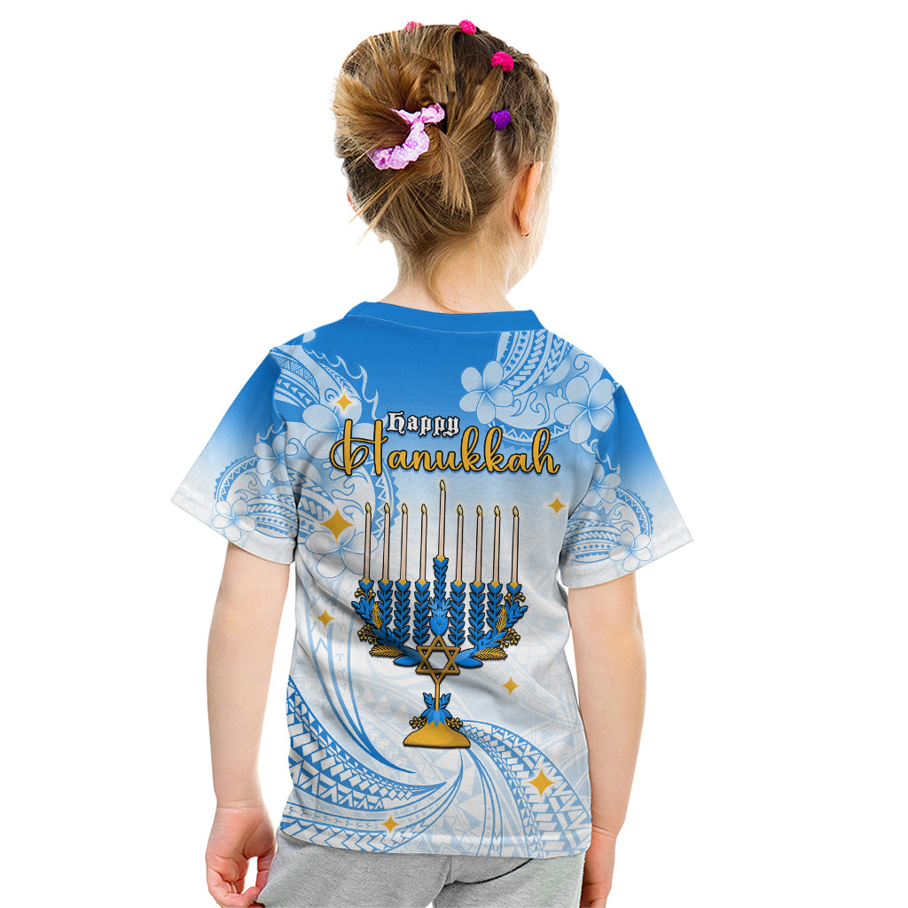 Polynesia Hanukkah Festival Kid T Shirt With Menorah Polynesian Style LT05 - Polynesian Pride