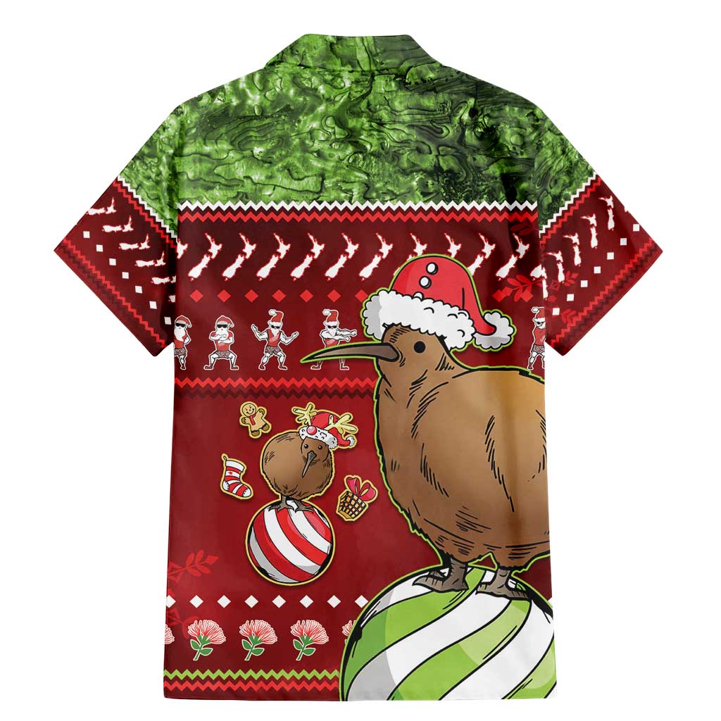 New Zealand Kiwi Christmas Family Matching Mermaid Dress and Hawaiian Shirt Paua Shell Glitter Green LT05 - Polynesian Pride