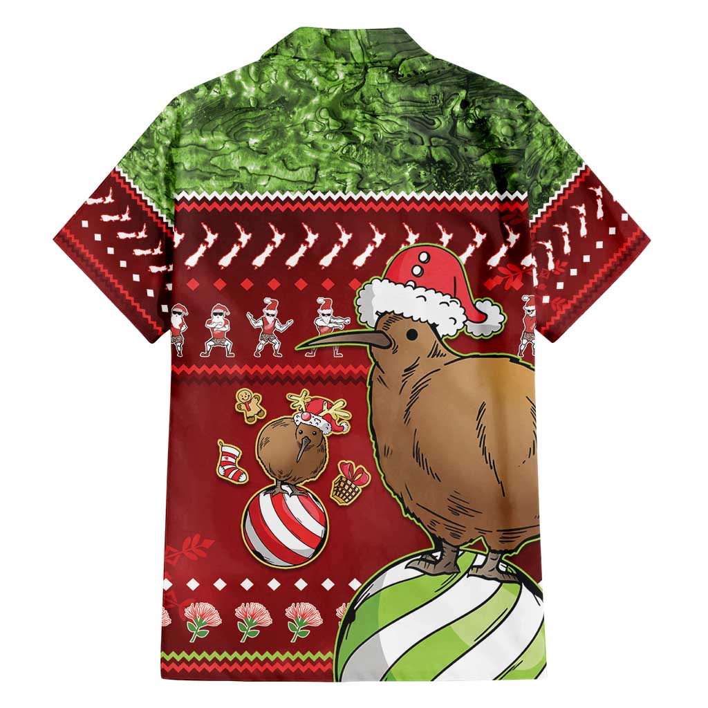New Zealand Kiwi Christmas Family Matching Summer Maxi Dress and Hawaiian Shirt Paua Shell Glitter Green LT05 - Polynesian Pride