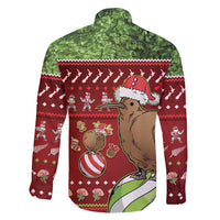 New Zealand Kiwi Christmas Family Matching Summer Maxi Dress and Hawaiian Shirt Paua Shell Glitter Green LT05 - Polynesian Pride