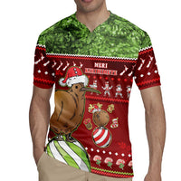 New Zealand Kiwi Christmas Rugby Jersey Paua Shell Glitter Green LT05 - Polynesian Pride