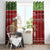 New Zealand Kiwi Christmas Window Curtain Paua Shell Glitter Green