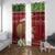 New Zealand Kiwi Christmas Window Curtain Paua Shell Glitter Green