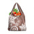 Polynesia Grocery Bag Brown Tribal Turtle Floral Pattern