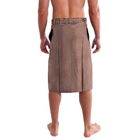 Polynesia Lavalava Brown Tribal Turtle Floral Pattern